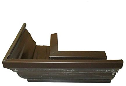 Angolo esterno in lamiera preverniciata colore testa di moro per grondaia modello B7 SV.416