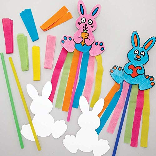 Baker Ross Osterhasen-Stäbchen AX752-8 Stück, Oster-Basteleien für Kinder