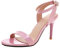 MJIASIAWA Donna Vernice Tacco A Spillo Sandali Moda Con Cinturino Alla Caviglia Punta Aperta Festa Vestito Eleganti Tacco Alto Scarpe Fibbia Rosa Numero 32 EU