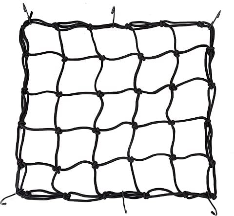 ONIPAX 38x38cm High Elastic Bungee Cargo Net with 6 Hooks for Bicycle Motorcycle