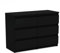 MRBLS Kommode mit 6 Schubladen Sideboard Schubladenschrank Kleiderschrank Modern Möbel mit Schubladen für Ihr Schlafzimmer (Schwarz Matt) – 100 x 70 x 33,5 cm (B/H/T)