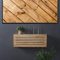 WLAN-Router-Aufbewahrungsbox, Massivholz, an der Wand befestigtes Kopfteil-Regal, schwebende Regale, an der Wand befestigte Medienkonsole für Schlafzimmer, Wohnzimmer, Büro ( Size : 52.5x10x20cm )