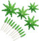 LAIYOHO 20 Pieces Green Tropical Coconut Palm Tree Toothpicks Paper Umbrella Sticks Decorations Drinks Umbrella Cocktail Sticks Cocktail Toppers for Decor Drinks Party Bar