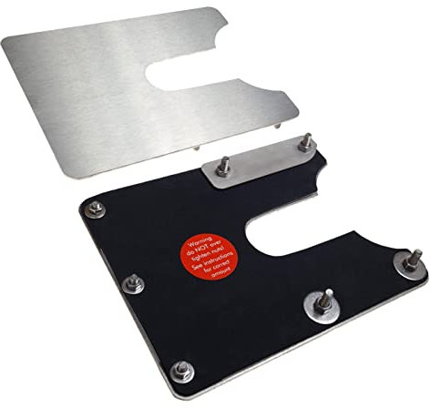 Sussex Installations FOR3-RB-EXT-001 Brushed stainless Repair/security shield compatible with Ford Custom (2013-2023) van - rear barn door.