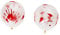 Smiffys Blutige Luftballons, 8 St, 30 cm, Transparent & Rot