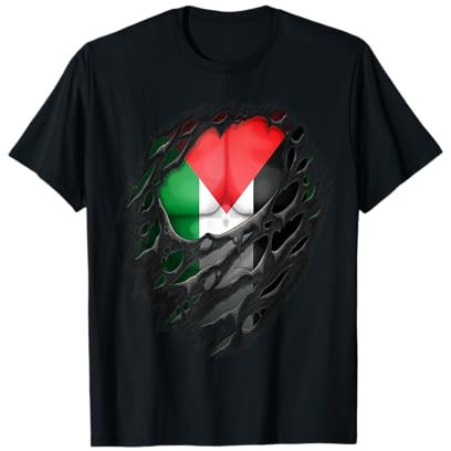 Stolze palästinensische Wurzeln Erbe zerrissene Palästina-Flagge T-Shirt