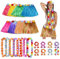 40 Pezzi Gonna Hawaiana Set con 8 Hula Hawaiana,8 Ghirlanda Hawaiana Collana fiori,8 Corona e 16 Bracciali, Costume hawaiano Hula Gonna per Festa Hawaiana Luau Party Decorazione Festa in Spiaggia