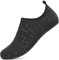 SMITWORLD Schwimmschuhe Badeschuhe für Damen Herren Leicht, Strandschuhe Wasserschuhe für Schwimmen Tauchen Schnorcheln (Schwarz, 39 EU)