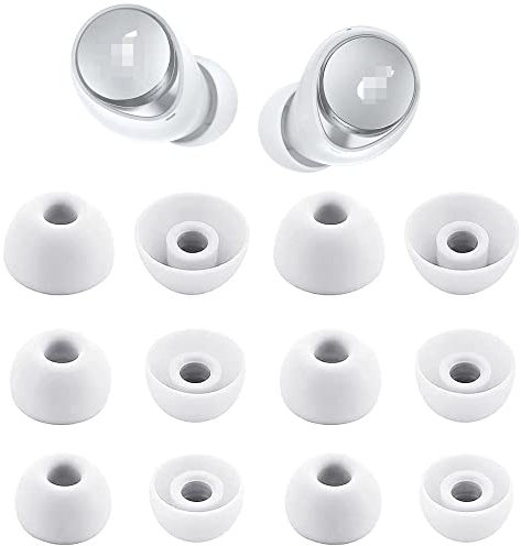 Ersatz-Ohrstöpsel aus Silikon für Ker, Soundcore Space A40, Soundcore Sport X10, Soundcore Life A1, Life P3, Life P3i, passend in Hülle, Ohrstöpselspitzen, 6 Paar S/M/L, 3 Größen, Weiß