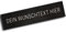 P24S Namensschild Klett mit eigenem Text personalisiert 100 x 25 mm - bestickt rahmen (Schwarz)