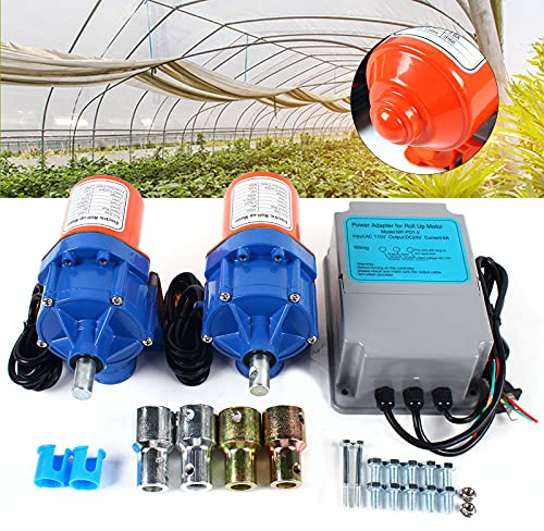 Motor lateral enrollable de película de invernadero de 100 W + Escalador de rodamiento preciso for ventilación de invernadero, Motor portátil ligero de ventilación automática de 24 V / 2775 ( Size : W