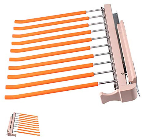 Hosenhalter für rechte und linke Seite, ausziehbare Krawattenhalter, Kleiderbügel, 10 Hosenbügel für Tiefe 46 cm, Kleiderschrank/rechte Seite, kleines Geschenk