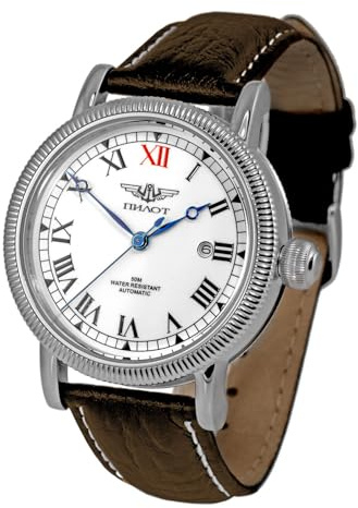 Strela Pilot 43mm Automatik Militär Fliegeruhr mechanisch B-Uhr militär Borduhr Klassik