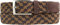 BELTINGER Hochwertiger Stretch-Gürtel mit echtem Leder 3,5cm | Elastischer, geflochtener Golf-Gürtel 35mm | Dehnbarer, mehrfarbiger Flecht-Gürtel | Segel-Gürtel | Braun 110cm