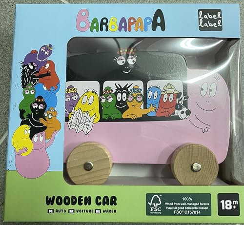 Label Label Barbapapa Houten Auto