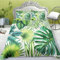 FABTOP Bettwäsche Tropische Blätter Grün Palmenblätter Muster Bettbezug Tropische Palmenblätter Und Monstera Bettwäsche-Set Für Einzelbett (1,140 x 210 cm)