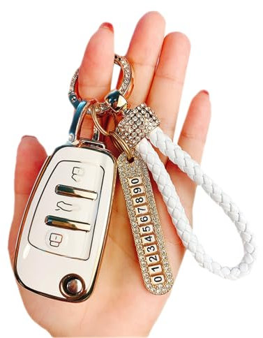 KAYEF Audi Schlüsselhülle - Premium Schutz Für Ihren Autoschlüssel - Eleganter Schlüsselanhänger Mit Nummernschild
