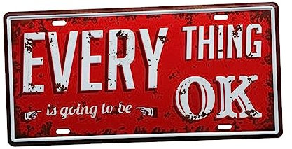 MAGICLULU Vintage Decorative Iron Painting Sign Tin Metal Car Sign for Kitchen Bar Wall