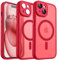 CANSHN 2024 Neu für iPhone 15 Plus Hülle mit Kameraschutz für Magsafe (TOP Militärschutz & Magnetkraft) Extrem Haltbarkeit Hülle iPhone 15 Plus Case Stoßfest, Rot