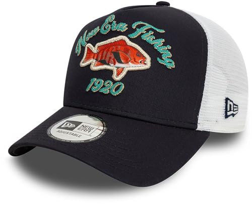 New Era A-Frame Mesh Trucker Cap - Fishing 1920 Navy