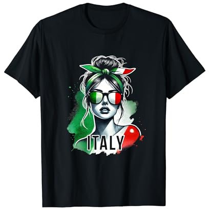Italien Mädchen Frau Flagge Italien Trikot 2024 T-Shirt