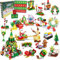 YeahBoom Adventskalender 2024,Adventskalender Bauklötze Set,24 Day Geheimnisvolle Box Countdown Gift,24 Stück Adventskalender Spielzeug,Weihnachtsmann Rentier Bauklotz Set,Advents Geschenke für Kinder