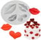 MINFEIDMS Lips Fondant Moulds Lips Kiss Collection Silicone Mould Valentine's Day Fondant Moulds for Cake Decorating Cupcake Topper Chocolate Gum Paste Candy Polymer Clay