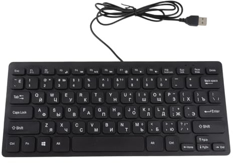 Yosoo Health Gear Wired Mini Keyboard Ultra Thin USB Compact 78 Key | Silent Quiet Typing with Smooth Keys, ABS Durable, Compact Layout for Office Home Work