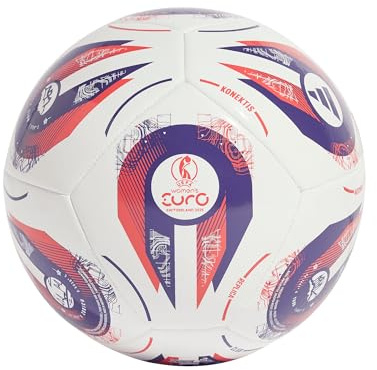 adidas Unisex Womens Euros 2025 Club Official Football, White/Pantone/Pantone/Lucid Lemon, 5
