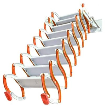 BKEKM Dachbodenleiter, Verlängerungsleiter aus legiertem Stahl, Tragfähigkeit 1100 lbs, Dachbodentreppen, an der Wand montierte Klappleiter für Dachbodentreppen im Haus