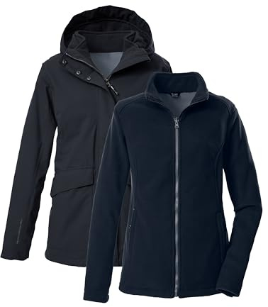 Killtec Damen Kow 189 Wmn Jckt Outdoorjacke/3 in 1 Funktionsjacke mit Kapuze und einzippbarer Fleecejacke (1er Pack)