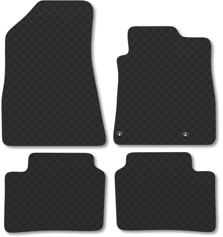 Kia Niro (2022+) [Plug-in Hybrid] 3mm Rubber Car Mats | Tailored Fit Durable Floor Mats Full Coverage Protection Waterproof Accessories Easy Clean Anti Slip Made in the UK
