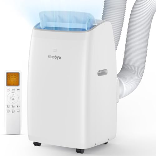 Gasbye Portable Double Hose Air Conditioning Complete DC Inverter Compressor, Energy Saving 13.6 CEER, Low Noise (45 dB), Refreshes Room to 500