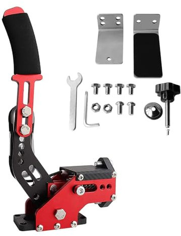 Laroal 64Bit PC USB Handbrake with Clamp for SIM Racing Games G27 G25 G29 T500 T300(Red)