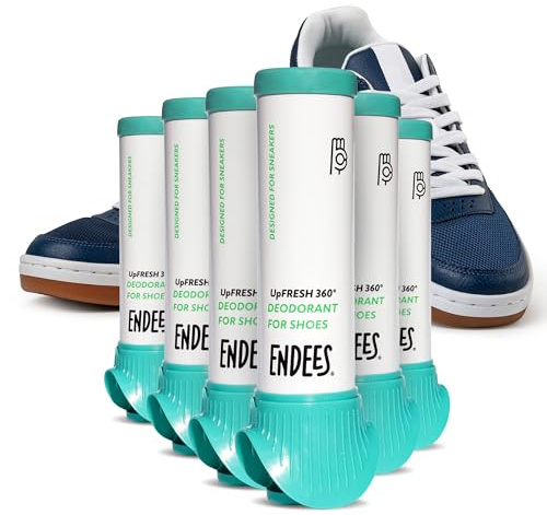 Endees – Spray Déodorant pour Chaussures UpFresh 360° (3x100 ml), Fraîcheur Longue Durée avec Application Facile 360°, Parfum Unisexe, Désodorisant Neutralisant, Pour Sport, Usage Quotidien, Lot de 6