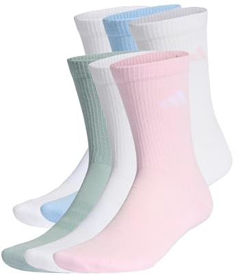 adidas Unisex Chaussettes matelassées mi-mollet (6 paires)