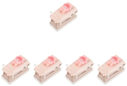jojofuny 5 Pièces perforatrice perforateur pour papier cercle seul circulaire artisanat disjoncteur de trou de papier de bureau poinçon de reliure de livre Plastique rose