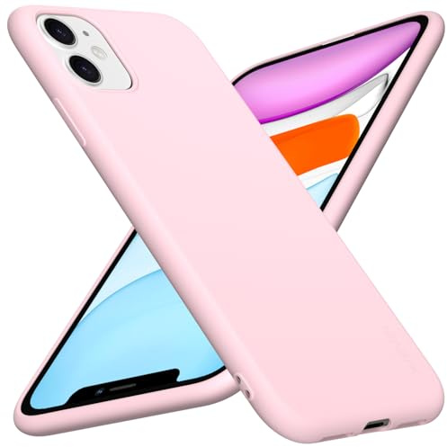 X-level Cover per iPhone 11, Morbida, Antiscivolo, Rosa | Custodia Sottile in Silicone, Aderente, Finitura Satinata Anti-Impronte, Bordo Rialzato per Fotocamera e Accesso ai Comandi