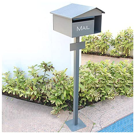 Outdoor Mailbox with High Security, Durable Floor Standing Letter Box for Garden and Home Decor, Ideal for Secure Mail Drop and Suggestion Collection