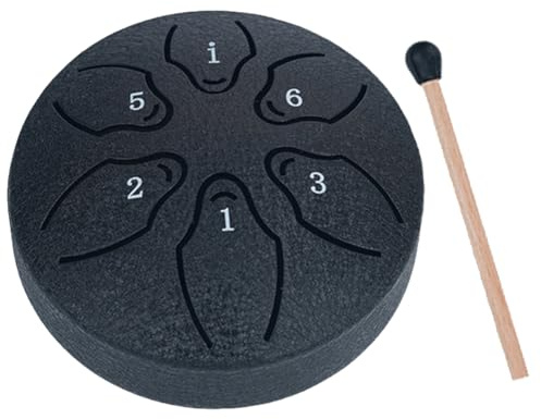 GETBSTOOP 3 Inches 6 Notes Mini Handpan Drum Hand Pan Drum Percussion Musical Instruments for Yoga Meditation Unique Gift