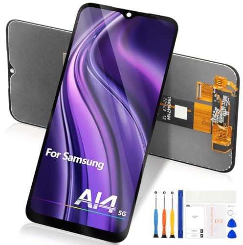 Reparo Écran LCD pour Samsung Galaxy A14 5G LCD Display pour Samsung A14 5G Écran Remplacement A14 Écran Tactile Montage avec Kit de Réparation SM-A146B SM-A146M (Noir)