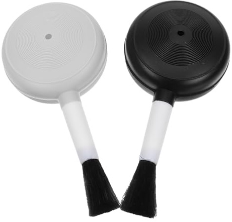 Warmhm 2 pièces Souffleur Air à Poire avec Brosse Souple pour Dépoussiérage Caméra Clavier et Extensions de Sourcils Nettoyage Précis et Séchage