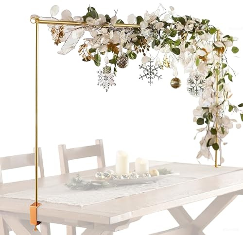 Stangenständer, verstellbarer Tischbogen mit Klemmen, Heimdekoration für Pflanzen, Schaukel, Schild, Verkäufer, Picknick, Blumengirlande, Weihnachten, Hochzeit, Buffet, Handwerk, Catering