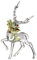 Ganz Kissing Krystals Weihnachtsfigur aus Acryl, Mistelzweig, Rentier, 15,2 cm