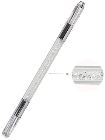 Xiaoyu 3 in 1 Kristall Multifunktion manuelle Tattoo dauerhafte Make-up Augenbrauen Stift Microblading Stift - weiß