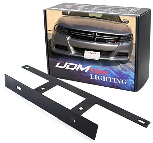 iJDMTOY No Drill Required Front License Plate Mounting Bracket Relocator Compatible with 2015-up Dodge Charger
