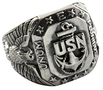 myringshop US-Navy United States US Marine Lautlose Jäger Siegelring Herrenring (60 (19.1))