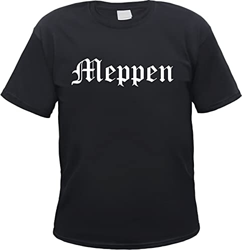 HB_Druck Meppen Herren T-Shirt - Altdeutsch - Tee Shirt - Schwarz 3XL
