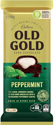 Old Gold Dark Chocolate Peppermint Cadbury Chocolate Bar 180g