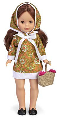 Nancy - Kollektion Frühling 70er 2020, Neuauflage mit passendem Kleid und Taschentuch, einschließlich Blumenkorb für Kinder und Sammler (Famosa 700015704)